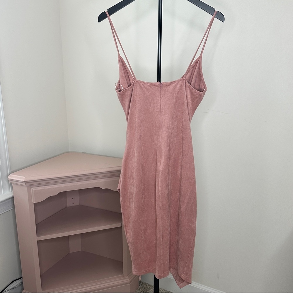 Windsor Dusty Rose Asymmetrical Mini Dress Medium - Picture 3 of 5